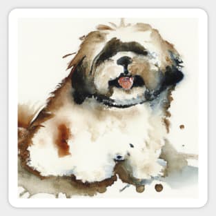 Lhasa Apso Watercolor - Dog Lover Gifts Sticker